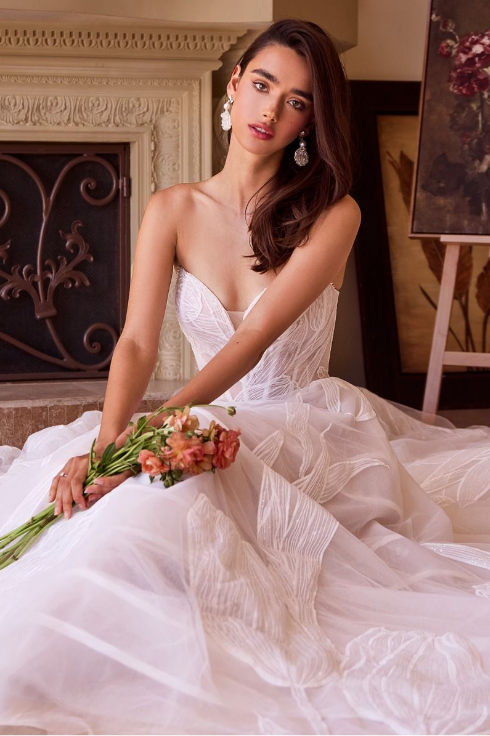 Sequin Wedding Ball Gown - LL043B