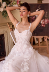 Floral Applique Bridal Gown - LL045B