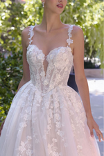Lace Flowered Bridal Gown - LL058B