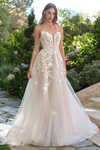 A Line Strapless Bridal Gown - LL070B