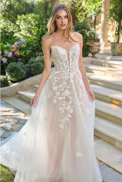 A Line Strapless Bridal Gown - LL070B