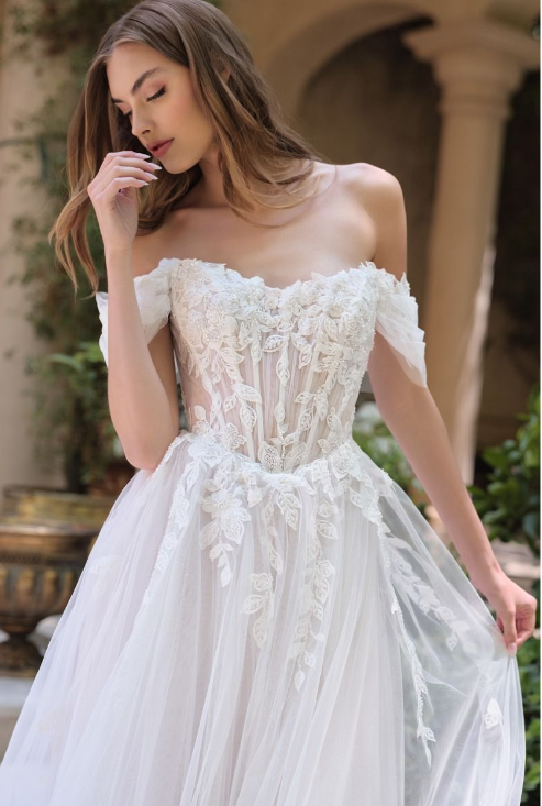 Off The Shoulder Bridal Gown - LL089B