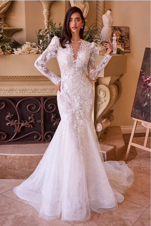 Long Sleeve Bridal Gown - LL036B