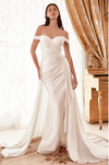 Draped Off Shoulder Bridal Gown - LL315B