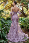 Printed Strapless Evening Gown - LL1105EV