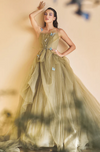 Butterfly Layered Tulle Evening Gown - LL1113EV