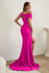 Fitted Stretch Satin Prom Dress - LL881EV