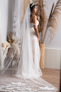 Cathedral Floral Veil - LL03VL