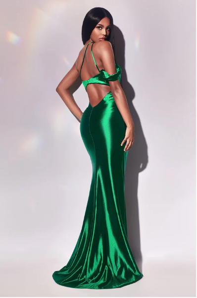 Satin Asymmetrical Prom Dress  - LL025EV